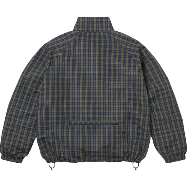 Supreme Plaid Track Jacket - Navy (front)