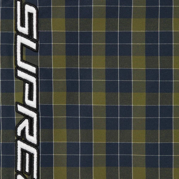 Supreme Plaid Track Jacket - Navy (front)