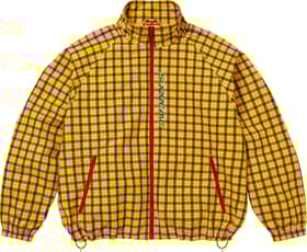 Supreme Plaid Track Jacket Yellow