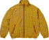 Supreme Plaid Track Jacket - Yellow (front)