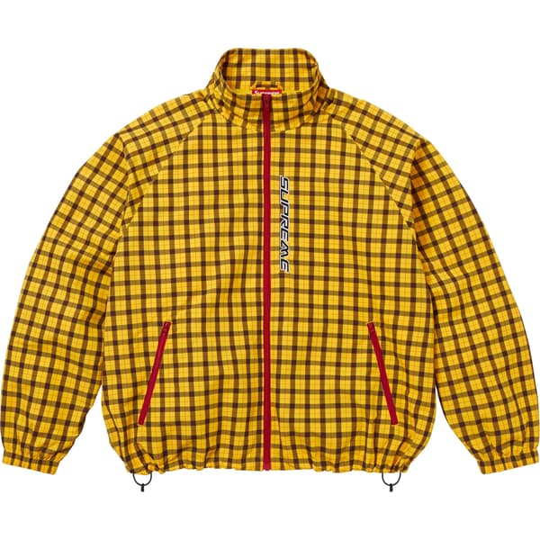 Supreme Plaid Track Jacket - Yellow (front)