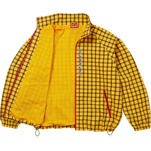 Supreme Plaid Track Jacket - Yellow (front)