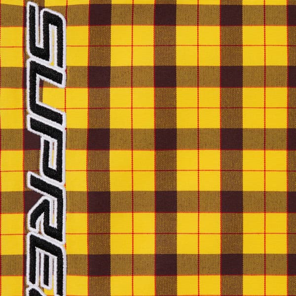 Supreme Plaid Track Jacket - Yellow (front)
