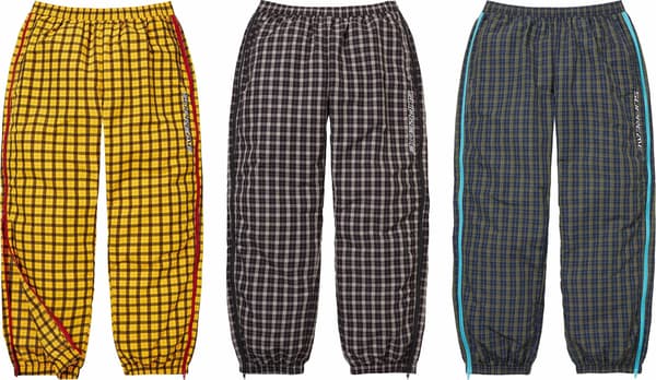 Supreme Plaid Warm Up Pant - Product Image