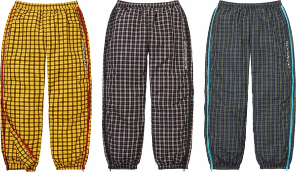 Supreme Plaid Warm Up Pant - Product Image
