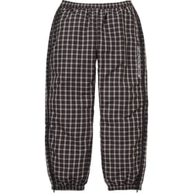 Supreme Plaid Warm Up Pant Black