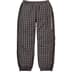 Supreme Plaid Warm Up Pant - Black (front)