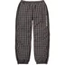 Supreme Plaid Warm Up Pant - Black (front)