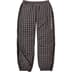 Supreme Plaid Warm Up Pant - Black (front)