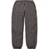 Supreme Plaid Warm Up Pant - Black (front)