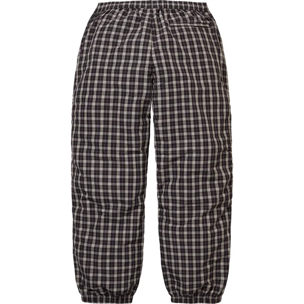 Supreme Plaid Warm Up Pant - Black (front)