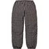 Supreme Plaid Warm Up Pant - Black (front)
