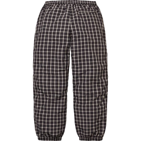 Supreme Plaid Warm Up Pant - Black (front)