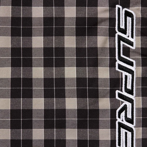 Supreme Plaid Warm Up Pant - Black (front)