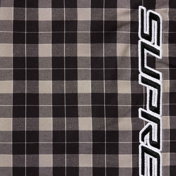Supreme Plaid Warm Up Pant - Black (front)