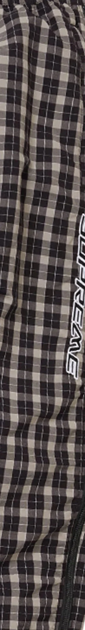 Supreme Plaid Warm Up Pant - Black (front)