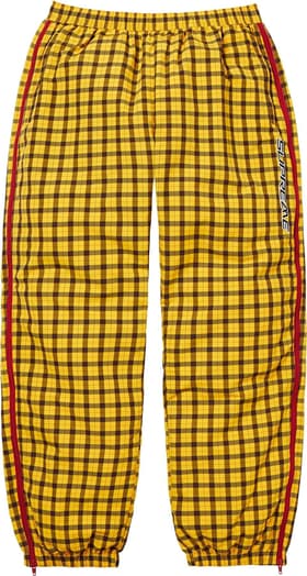Supreme Plaid Warm Up Pant Yellow
