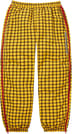 Supreme Plaid Warm Up Pant - Yellow (front)