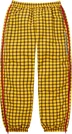 Supreme Plaid Warm Up Pant - Yellow (front)