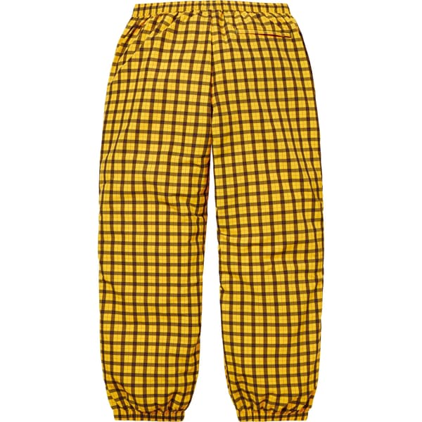 Supreme Plaid Warm Up Pant - Yellow (front)