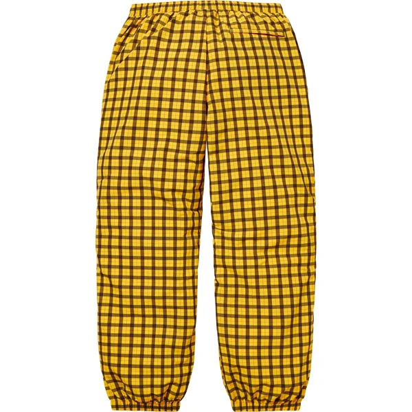 Supreme Plaid Warm Up Pant - Yellow (front)