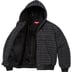 Supreme Plaid Wool Hooded Work Jacket - Black (front)