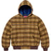Supreme Plaid Wool Hooded Work Jacket - Brown (front)