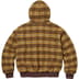 Supreme Plaid Wool Hooded Work Jacket - Brown (front)