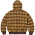 Supreme Plaid Wool Hooded Work Jacket - Brown (front)