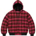 Supreme Plaid Wool Hooded Work Jacket - Red (front)