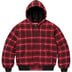Supreme Plaid Wool Hooded Work Jacket - Red (front)