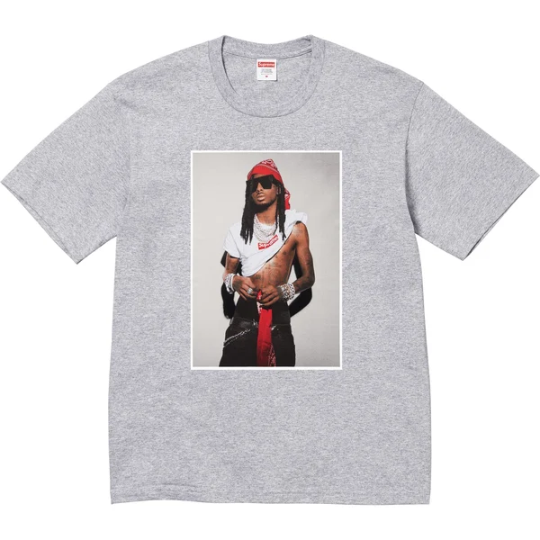Supreme Playboi Carti Tee - Heather Grey (front)