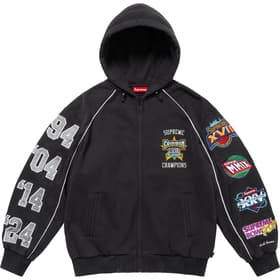 Supreme Playoffs Zip Up Hooded Sweatshirt Black