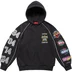 Supreme Playoffs Zip Up Hooded Sweatshirt - Black (front)