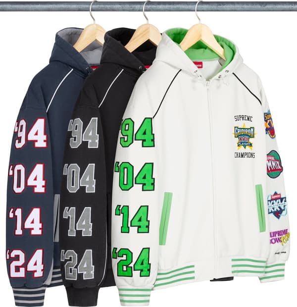 Supreme Playoffs Zip Up Hooded Sweatshirt - Group Shots (front)