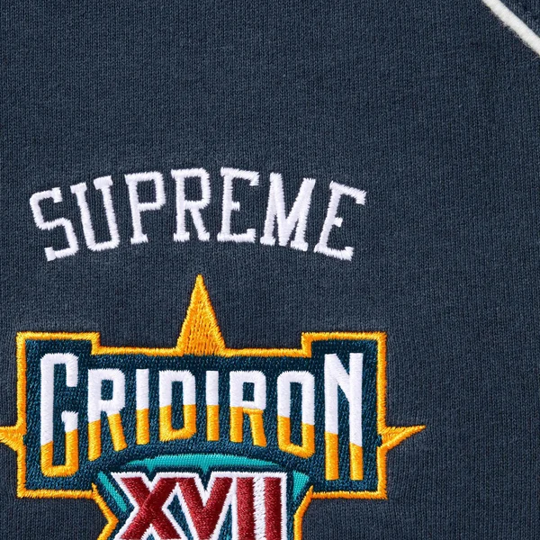 Supreme Playoffs Zip Up Hooded Sweatshirt - Navy (front)