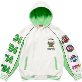 Supreme Playoffs Zip Up Hooded Sweatshirt White