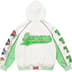 Supreme Playoffs Zip Up Hooded Sweatshirt - White (front)