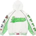 Supreme Playoffs Zip Up Hooded Sweatshirt - White (front)