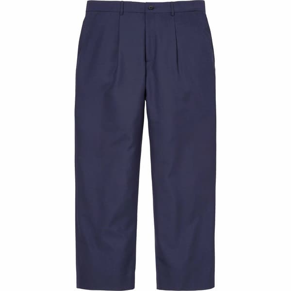 Supreme Pleated Trouser - Navy (front)