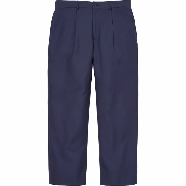 Supreme Pleated Trouser - Navy (front)