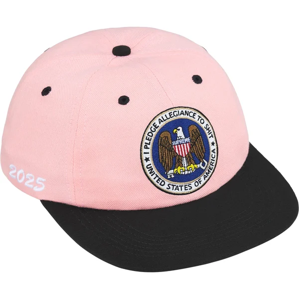 Supreme Pledge Allegiance 6-Panel - Pink (front)