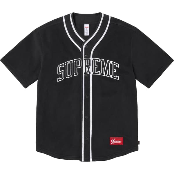 Supreme Polartec Baseball Jersey - Black (front)
