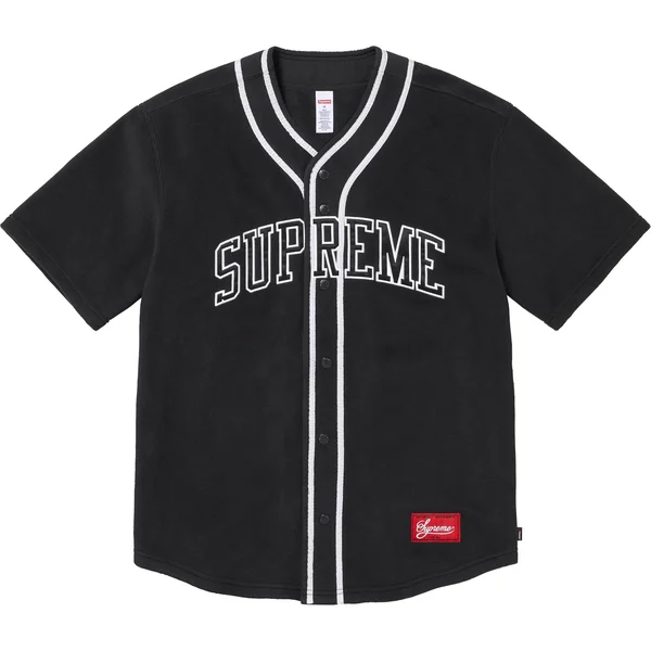 Supreme Polartec Baseball Jersey - Black (front)