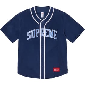Supreme Polartec Baseball Jersey Navy