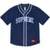 Supreme Polartec Baseball Jersey - Navy (front)