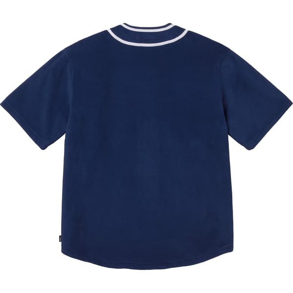 Supreme Polartec Baseball Jersey - Navy (front)