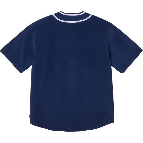 Supreme Polartec Baseball Jersey - Navy (front)