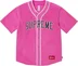 Supreme Polartec Baseball Jersey - Pink (front)