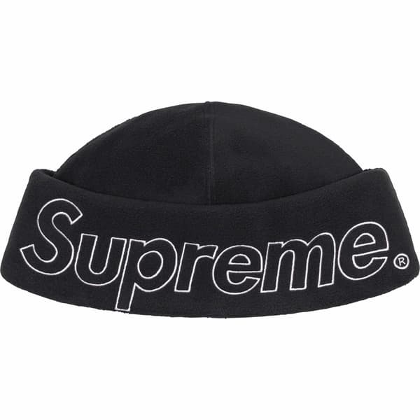 Supreme Polartec Beanie - Black (front)